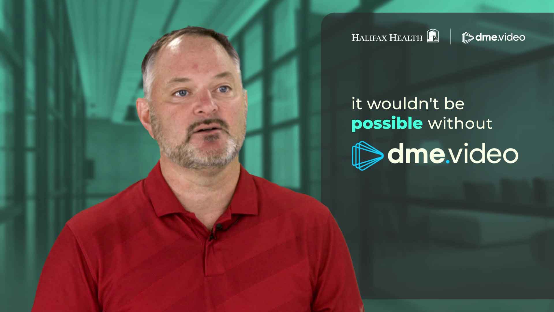 John Guthrie of Halifax Health in the video testimonial